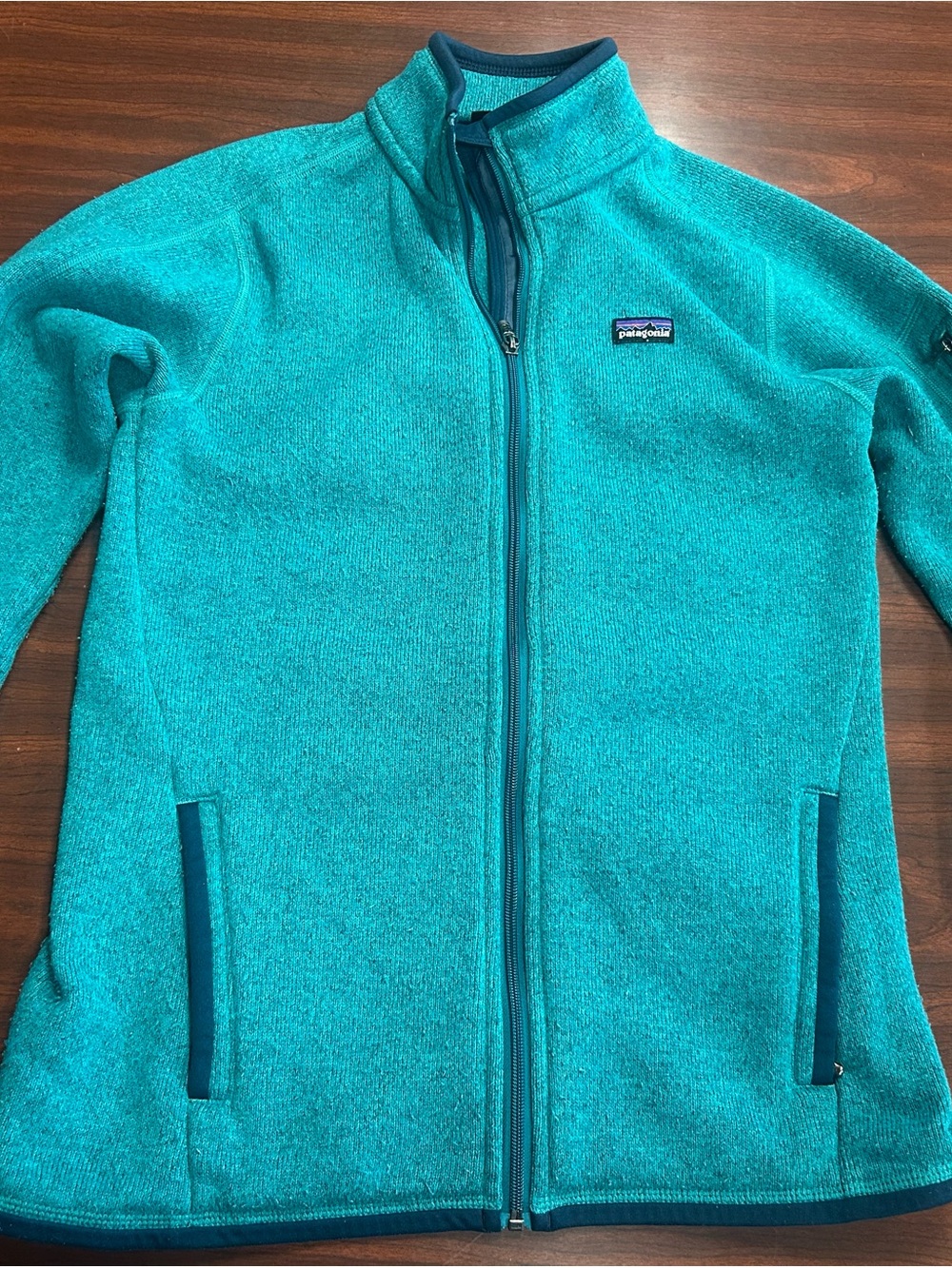 Patagonia Better Sweater Women’s Size M Teal Full Zip Jacket 25541FA13